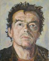 Portraits - Self Portrait - Looking Up - Oil On Canvas Panel